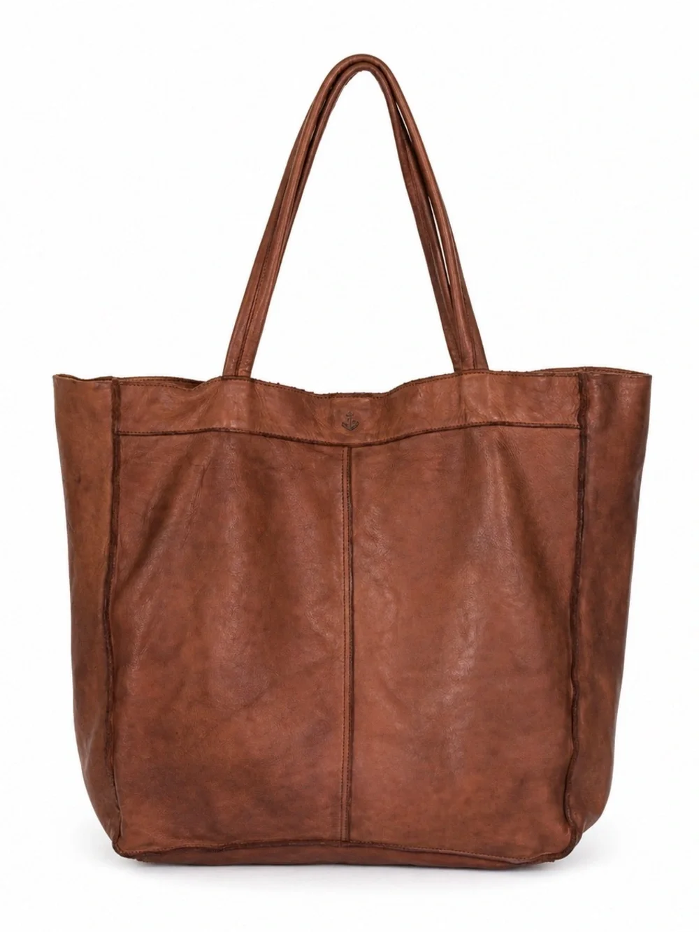 Harbour 2nd Cognac Brown Leather Tote Bag Soft Distressed Chic Quiet luxury - Picture 2 of 13